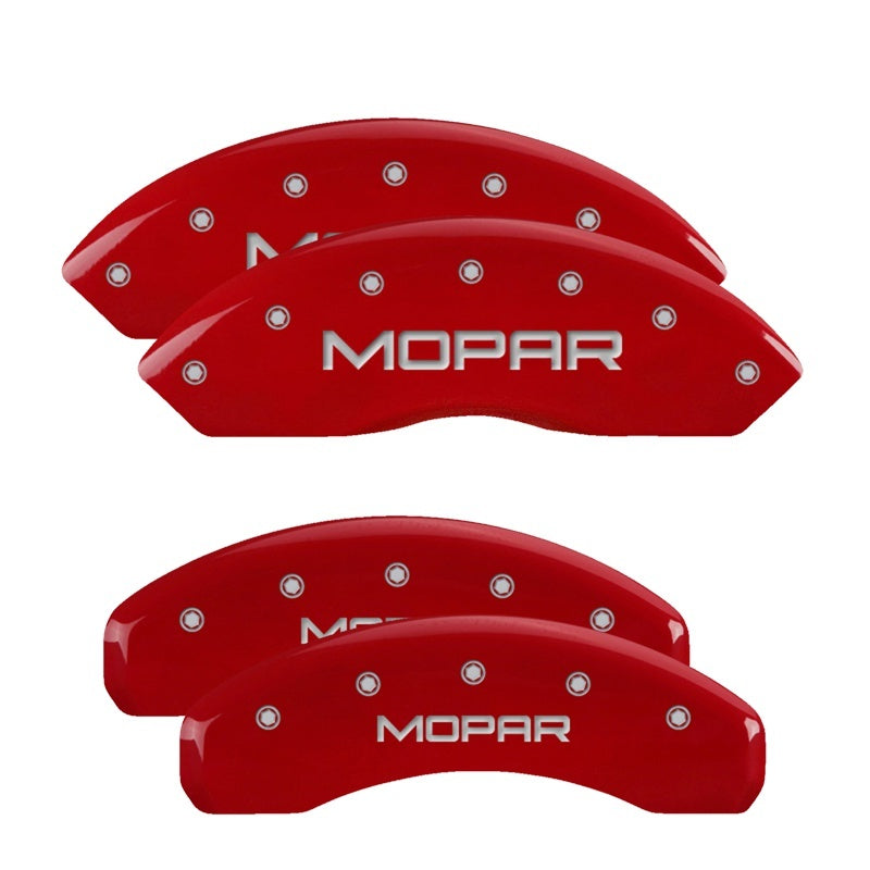 MGP 17-18 Jaguar F-Pace 4 Caliper Covers Engraved Front & Rear MGP Red Finish/Silver Characters