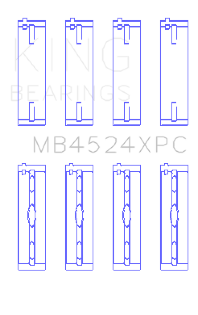 King Engine Bearings Nissan VR38DETT pMaxKote Crankshaft Main Bearing Set - Size STDX