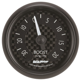 Autometer GT Series 52mm Mechanical 30 In Hg/20 psi Vacuum/Boost Gauge