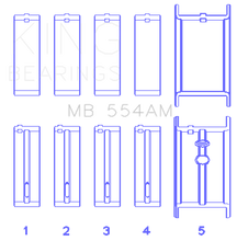 Load image into Gallery viewer, King Engine Bearings GM 265/283/302/327 8 Cyl (0.50 Oversized) Main Bearing Set