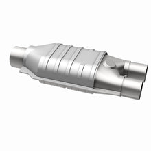Load image into Gallery viewer, MagnaFlow Universal Catalytic Converter 2inch Inlet/2.5inch Outlet Dual/Single Oval Shape
