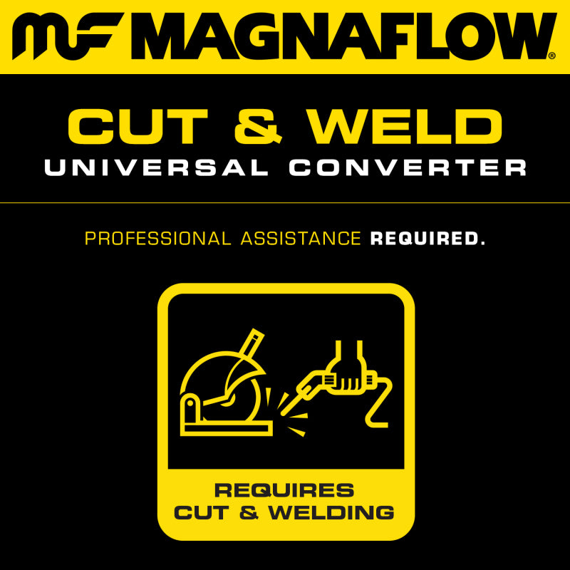 MagnaFlow Conv Univ 2.5inch C/C 5inch spun body