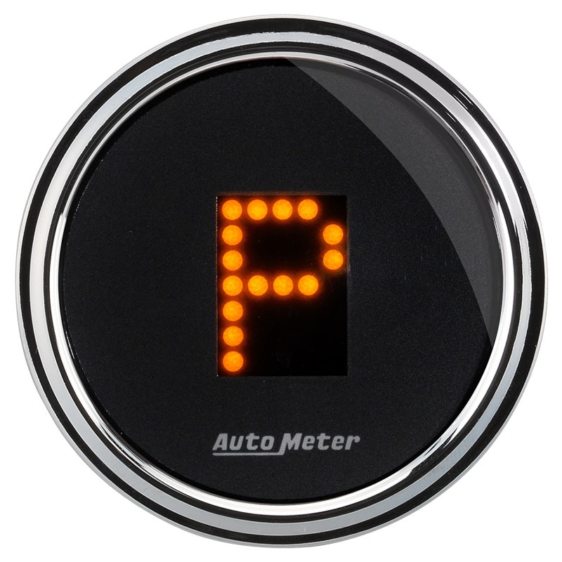 Autometer Designer 2-1/16in Chrome Domed Lens Black Dial PRNDL Gauge