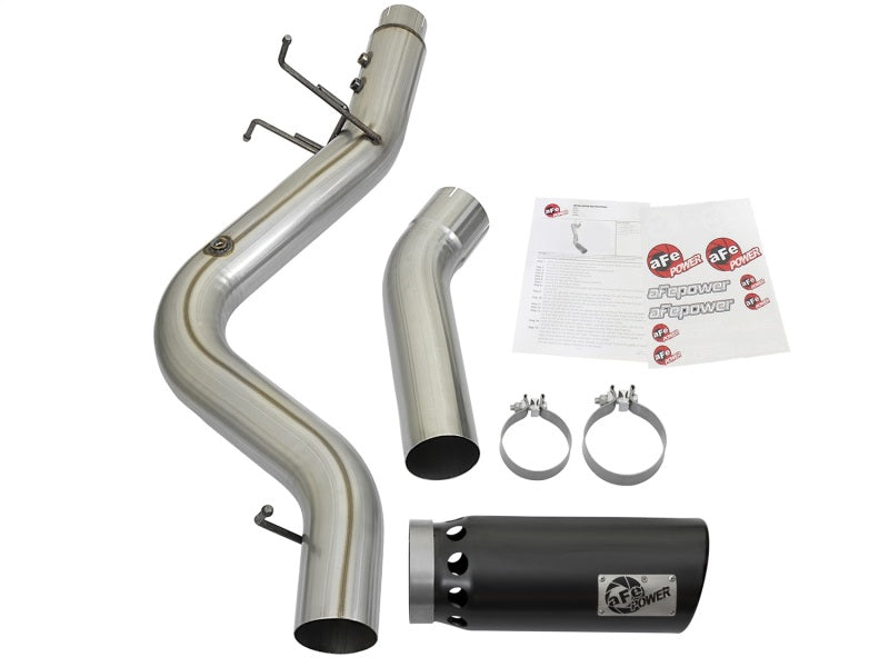aFe LARGE BORE HD 5in 409-SS DPF-Back Exhaust w/Black Tip 2017 GM Duramax V8-6.6L (td) L5P