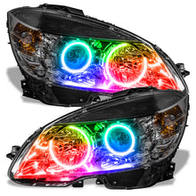 Load image into Gallery viewer, Oracle 0811 Mercedes Benz CClass PreAssembled Headlights  Chrome Housing ColorSHIFT
