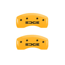 Load image into Gallery viewer, MGP 4 Caliper Covers Engraved Front &amp; Rear Edge Yellow Finish Black Char 2008 Ford Edge