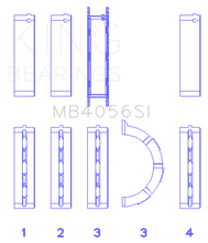 Load image into Gallery viewer, King Engine Bearings Crankshaft Main Bearing 0.5mm (Oversize) Ford Duratec V6