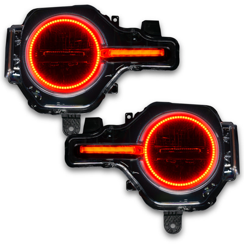 Oracle 21-22 Ford Bronco Headlight Halo Kit w/DRL Bar - Base Headlights -w/RF Controller
