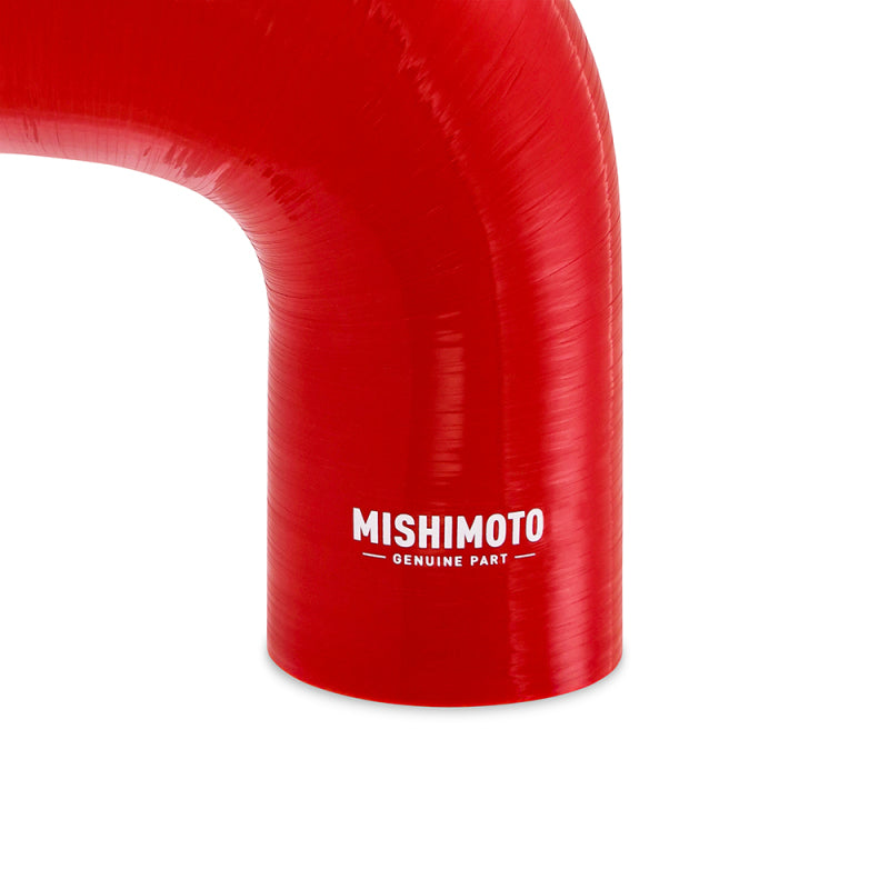 Mishimoto Silicone Reducer Coupler 90 Degree 2.5in to 4in - Red