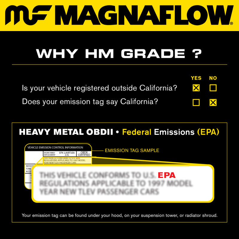 MagnaFlow Conv Universal 2.5 inch C/C spun body