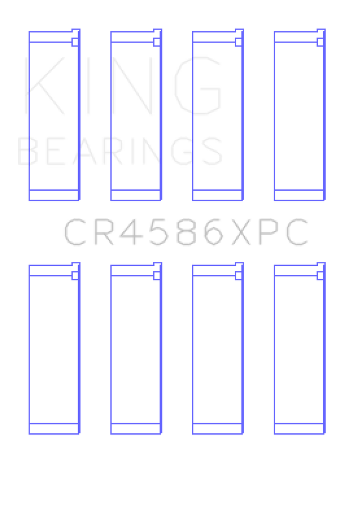 King Engine Bearings Mitsubishi 4B11T Performance Coated Rod Bearing Set - Size STD