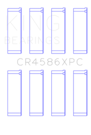 King Engine Bearings Mitsubishi 4B11T Performance Coated Rod Bearing Set - Size STDX