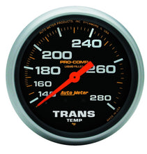 Load image into Gallery viewer, Autometer Liquid Filled Mechanical 66.7mm 140-280 deg F Temperature Gauge Includes 8 ft Tubing