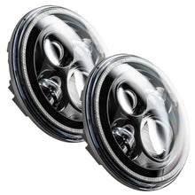 Load image into Gallery viewer, Oracle 7in High Powered LED Headlights - Black Bezel - ColorSHIFT 2.0
