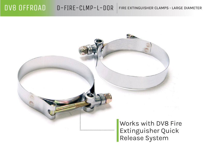 DV8 Offroad Fire Extinguisher Mount Clamps - Large