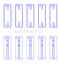King Engine Bearings Volkswagen AMB/BYK/BBX Silicon Bi-Metal Aluminum Main Bearing Set - Size STD