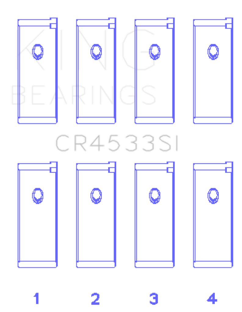King Engine Bearings Nissan QR25DE DOHC 16 Valves (Size +0.25) Rod Bearing Set