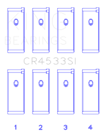 King Engine Bearings Nissan QR25DE DOHC 16 Valves (Size +0.25) Rod Bearing Set