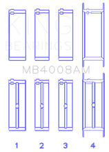 Load image into Gallery viewer, King Engine Bearings Nissan VG20E/VG20DET V6 (Size STD) Main Bearing Set
