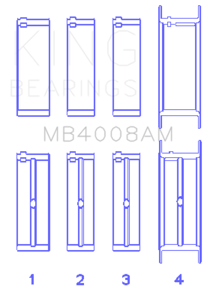 King Engine Bearings Nissan VG20E/VG20DET V6 (Size 0.25) Main Bearing Set
