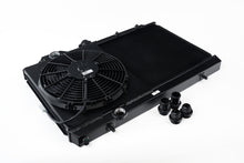 Load image into Gallery viewer, CSF 01-07 Mitsubishi Evo 7/8/9 Full-Slim Radiator w/12in Fan &amp; Shroud/-16AN - Black