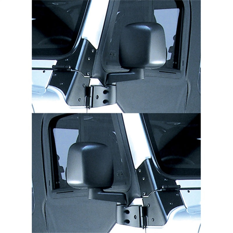 Omix Door Mirror Kit Black- 87-06 Jeep Wrangler