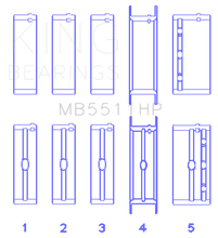 Load image into Gallery viewer, King Engine Bearings GM 326/350/389/400 w/ 3in Main (Size .020) Main Bearing Set