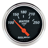 Autometer Designer Black 2 1/16in 250 Deg F Electronic Water Temp Gauge