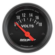 Load image into Gallery viewer, Autometer Z-Series 52mm 8-18 Volts Volmeter Gauge