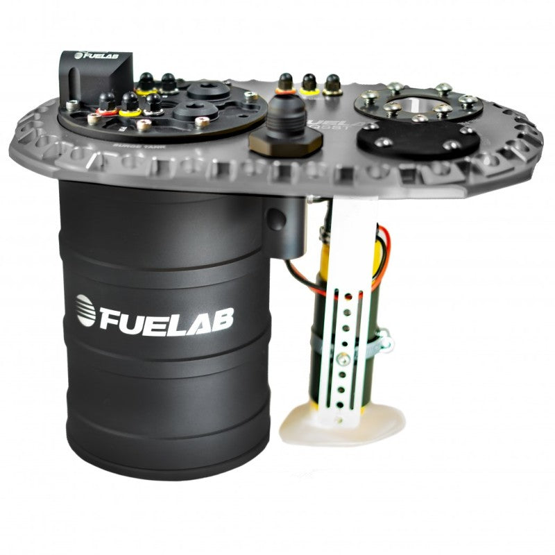 Fuelab Quick Service Surge Tank w/No Lift Pump & Dual 340LPH Pumps - Titanium