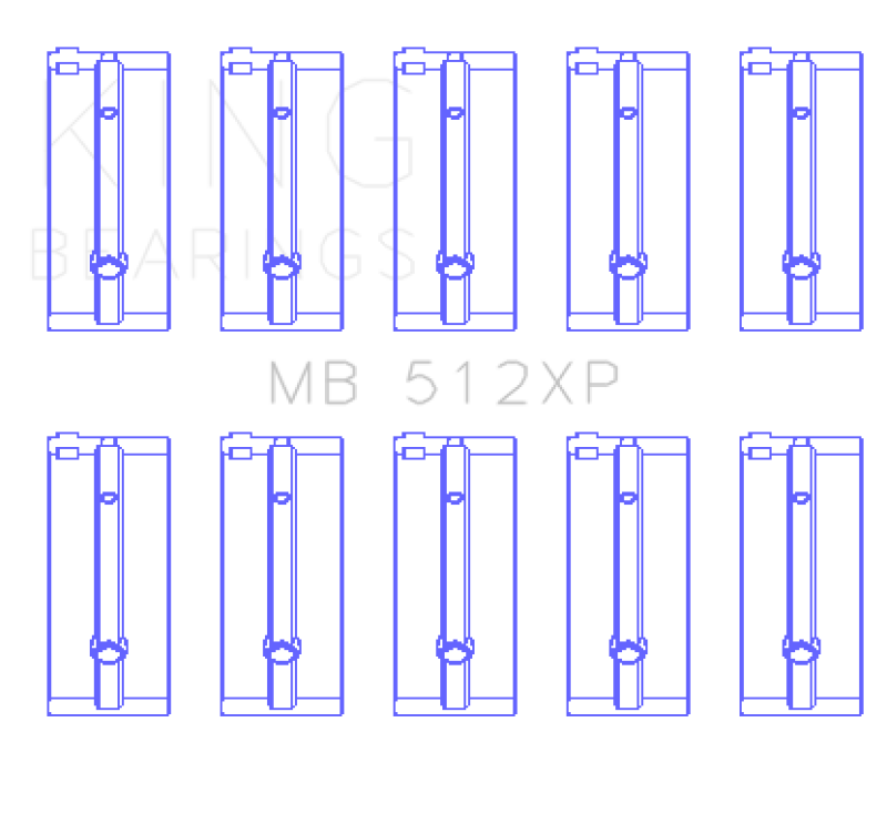 King Engine Bearings Ford BDA - European (Size STD) Performance Main Bearing Set