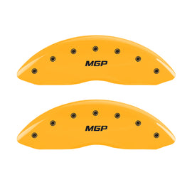 MGP 4 Caliper Covers Engraved Front & Rear MGP Yellow Finish Black Char 2006 Pontiac GTO