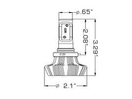 Oracle H10 4000 Lumen LED Headlight Bulbs (Pair) - 6000K