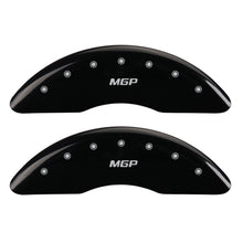 Load image into Gallery viewer, MGP 2 Caliper Covers Engraved Front MGP Black Finish Silver Characters 2007 GMC Canyon