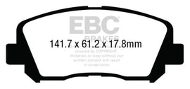 EBC 15+ Chrysler 200 2.4 Ultimax2 Front Brake Pads