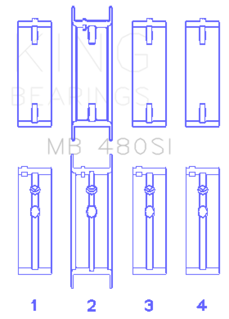 King Engine Bearings Buick V6 Main Bearing Set