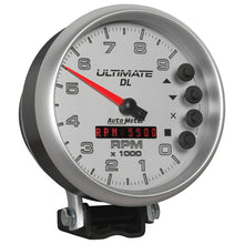 Load image into Gallery viewer, AutoMeter Gauge Tach 5in. 9K RPM Pedestal Datalogging Ultimate Dl Playback Silver