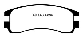 EBC 00-05 Buick Le Sabre (FWD) 3.8 (15in Wheels) Redstuff Rear Brake Pads