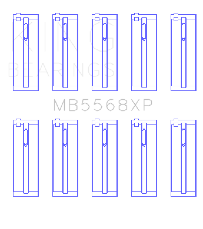 King Engine Bearings Acura D16A1/97-01 Honda H22A4/98+ F23A Performance Main Bearing Set - Size STD
