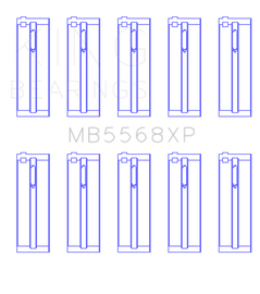 King Engine Bearings Acura D16A1/97-01 Honda H22A4/98+ F23A Performance Main Bearing Set - Size STD