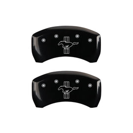 MGP Rear set 2 Caliper Covers Engraved Rear 2015/Bar & Pony Black finish silver ch