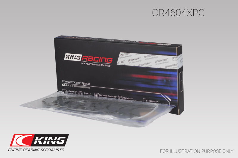 King Engine Bearings Ford 2.3L Duratec Mazda L3-VDT MZR Turbo (Size 0.26) Connecting Rod Bearing Set