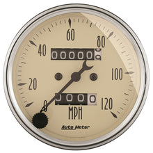 Load image into Gallery viewer, AutoMeter Gauge Kit 5 Pc. 3-1/8in. &amp; 2-1/16in. Mech. Speedo. Wtmp &amp; Oilp Antique Beige