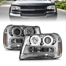 Load image into Gallery viewer, ANZO 02-09 Chevrolet Trailblazer Projector Headlights w/ Halo Chrome Housing (Non-LT Models)