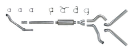 Diamond Eye KIT 4in Turbo Back DUAL AL: 94-97 FORD 7.3L F250/F350 PWRSTROKE NFS W/ CARB EQUIV STDS