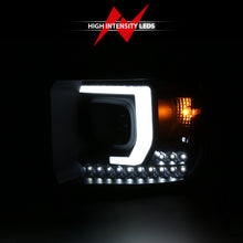 Load image into Gallery viewer, ANZO 2014-2015 GMC Sierra 1500HD Projector Plank Style Headlight Black W/ DRL