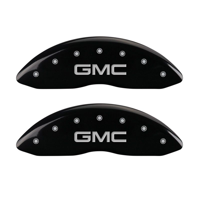 MGP 2 Caliper Covers Engraved Front GMC Black Finish Silver Characters 2008 GMC Canyon