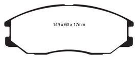 EBC 08-10 Kia Sorento 3.3 Greenstuff Front Brake Pads