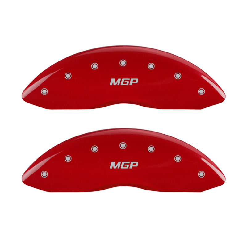 MGP 4 Caliper Covers Engraved Front & Rear MGP Red Finish Silver Characters 2016 Acura RDX