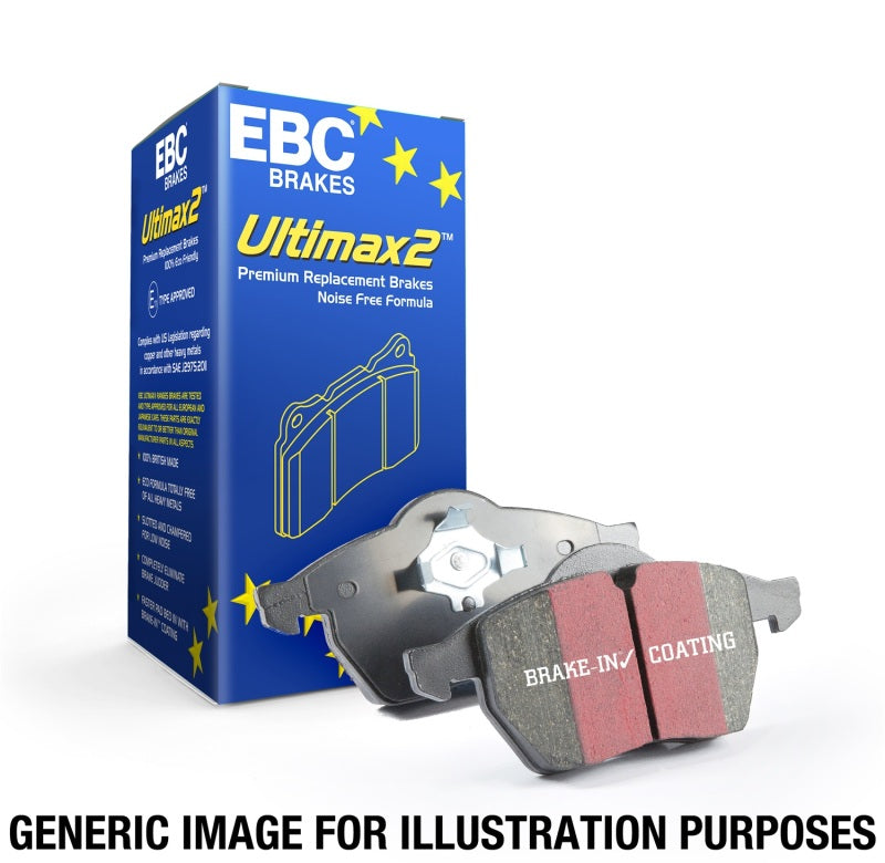 EBC 2016+ Chevrolet Cruze 1.4L Turbo (10.9in Front Rotor) Ultimax2 Rear Brake Pads